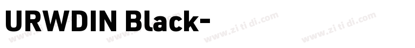 URWDIN Black字体转换